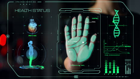 Hand-scanner-health-status-checking-process-analysing-biometrical-personal-data
